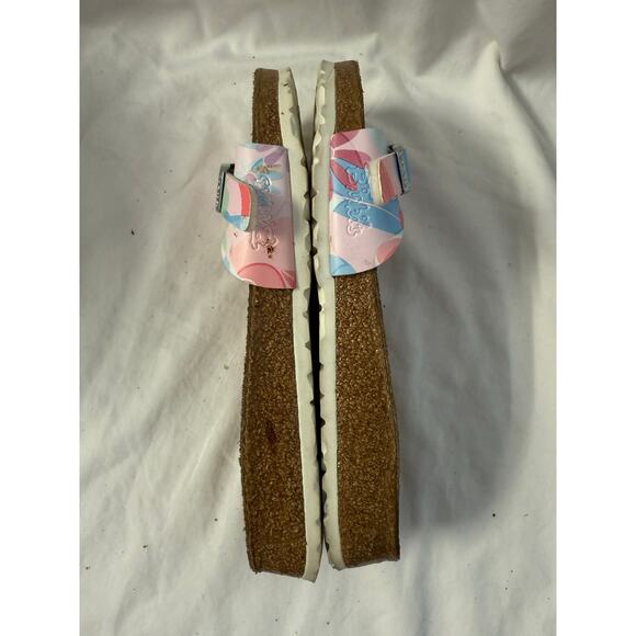Birkenstock Birkis Pastel Floral Slip On Sandal Sz 37/6 GS - Picture 4 of 6